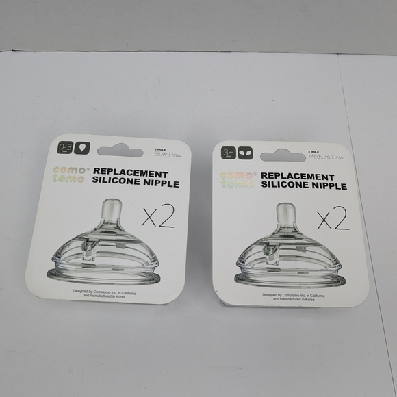 NWT Sealed Como Tomo Bottle Nipples Slow And Medium Flow - Picture 1 of 3